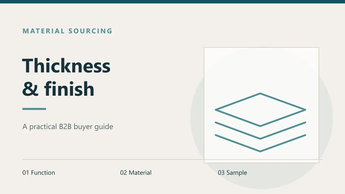 Material sourcing buyer guide illustration