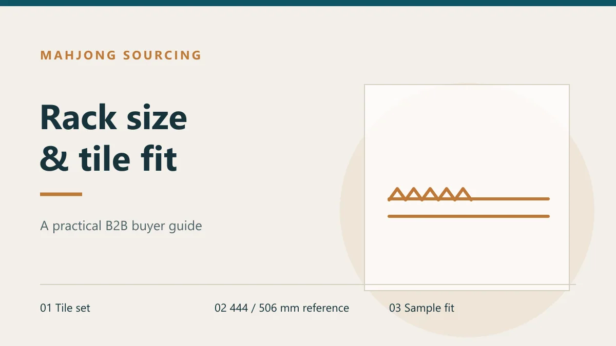 Mahjong sourcing buyer guide illustration