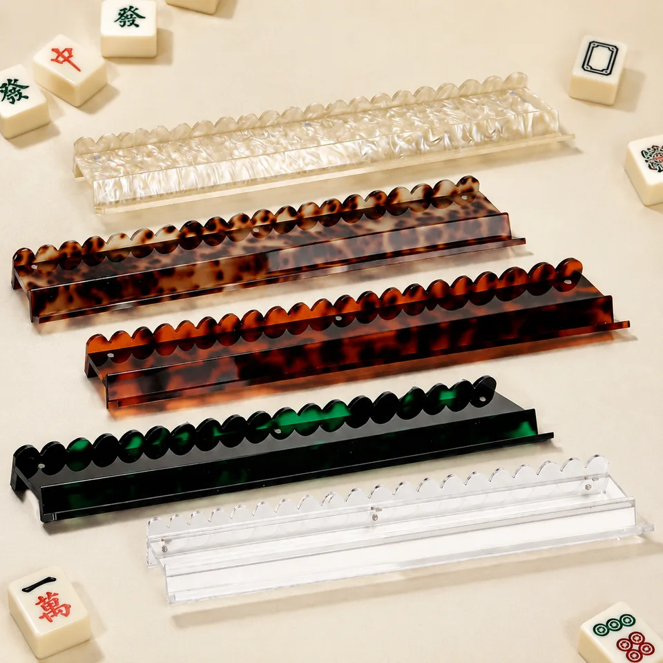 Acrylic U-shaped Magnetic Mahjong Racks with Pushers