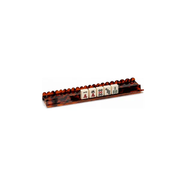 Mahjong Stand Acrylic Wave Edge Push Card Ruler Source Factory Wholesale Customization Tortoiseshell Pattern U-shaped Magnetic