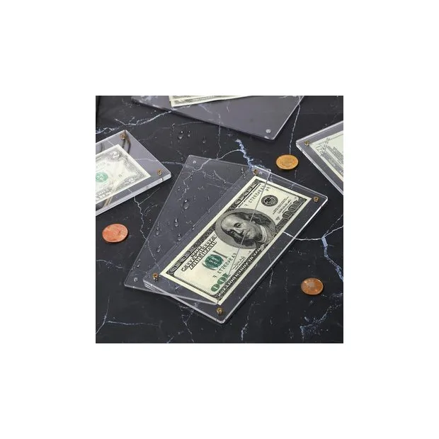 Acrylic Banknote Display Frame, Commemorative Banknote, Foreign Currency protection Card Brick, Scratch Resistant Display Rack